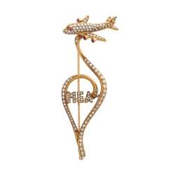 Fancy brooch bes. with 127 octagonal diamonds Fancy brooch bes. with 127 octagonal diamonds