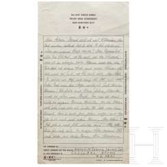 Hermann Göring - handwritten letter from Nuremberg to his wife Emmy, probably at the end of 1945 Hermann Göring - handwritten letter from Nuremberg to his wife Emmy, probably at the end of 1945