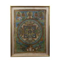Thangka eines Mandala. TIBET, 19. Jahrhundert. Thangka eines Mandala. TIBET, 19. Jahrhundert.