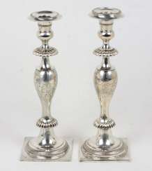 2 Candlesticks, Empire Style, Breslau, 1847 2 Candlesticks, Empire Style, Breslau, 1847