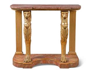A NORTH ITALIAN GILTWOOD CONSOLE TABLE A NORTH ITALIAN GILTWOOD CONSOLE TABLE