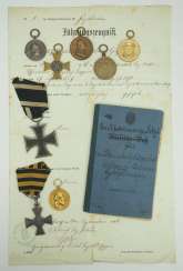 Württemberg: Estate of the Württemberg District Sergeant Johann Adam Geißlinger in the 3rd Jäger Battalion. 1.) Prussia: Iron Cross Württemberg: Estate of the Württemberg District Sergeant Johann Adam Geißlinger in the 3rd Jäger Battalion. 1.) Prussia: Iron Cross