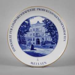 Meissen, wall plate with high-school view Meissen, wall plate with high-school view