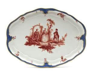 Meissen oval tray, point time Meissen oval tray, point time