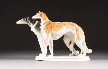 FIGURENGRUPPE 'PAAR WINDHUNDE' FIGURENGRUPPE 'PAAR WINDHUNDE'