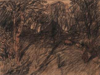 Paysage de Worpsweder avec ferme et moutons Paysage de Worpsweder avec ferme et moutons