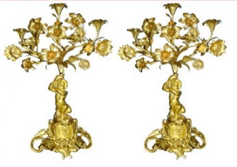 Pair of candelabra 19th century Pair of candelabra 19th century