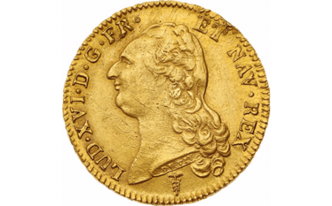 Louis XVI 1774-1793 : Double Louis d'or with bare head Louis XVI 1774-1793 : Double Louis d'or with bare head
