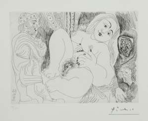 PABLO PICASSO 1881 Málaga - 1973 Mougins SHEET 75 FROM THE SERIES '156 GRAVURES' PABLO PICASSO 1881 Málaga - 1973 Mougins SHEET 75 FROM THE SERIES '156 GRAVURES'