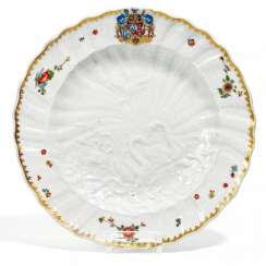 Speiseteller aus dem Schwanenservice für Heinrich Graf von Brühl Speiseteller aus dem Schwanenservice für Heinrich Graf von Brühl