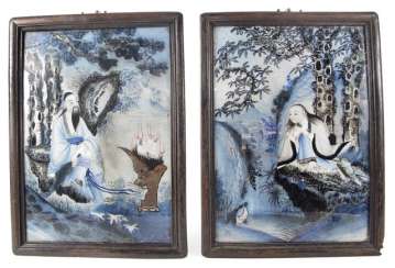 Few Under-Glass Paintings, China Few Under-Glass Paintings, China