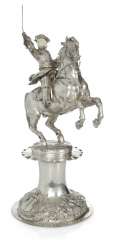 Monumental drinking game of a Baroque rider on a rising horse Monumental drinking game of a Baroque rider on a rising horse