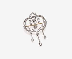 Brooch with old European cut diamonds Brooch with old European cut diamonds