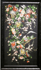Embroidery Japan, silk 20th century Embroidery Japan, silk 20th century