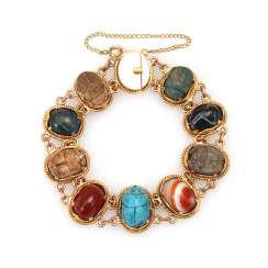 Egyptian bracelet with scarabs and v Egyptian bracelet with scarabs and v