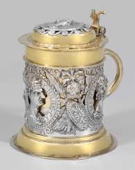 Great Augsburg lid tankard with Roman portraits Great Augsburg lid tankard with Roman portraits