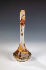 Long-neck vase with nasturtium Long-neck vase with nasturtium