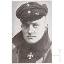 Manfred von Richthofen (1892-1918) - photo print with dedication Manfred von Richthofen (1892-1918) - photo print with dedication