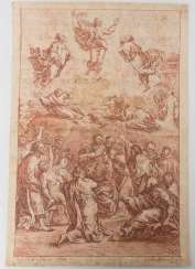 BERNHARD NEHER d. ÂGÉES, de la TRANSFIGURATION, Craie sur Papier, signé et daté de 1765. BERNHARD NEHER d. ÂGÉES, de la TRANSFIGURATION, Craie sur Papier, signé et daté de 1765.