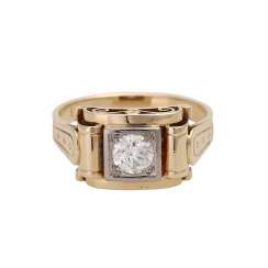 Bague dame, bes. avec 1 Altschliff de Diamant d'environ 0,35 ct FW/VSI Bague dame, bes. avec 1 Altschliff de Diamant d'environ 0,35 ct FW/VSI