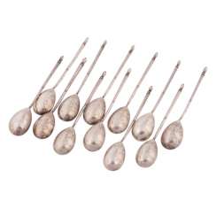 Set of 12 Russian silver teaspoons Set of 12 Russian silver teaspoons