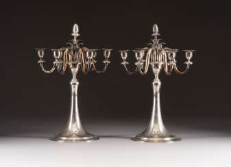 PAIR OF SOLID VIENNA CANDLE LAMPS PAIR OF SOLID VIENNA CANDLE LAMPS