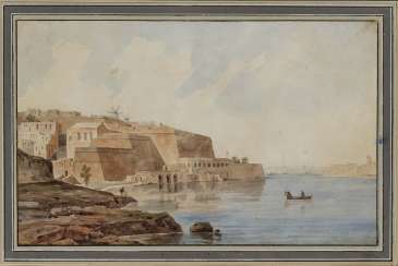 France (?) - Malta - In Marsamxett Harbor, 1st half of the 19th century France (?) - Malta - In Marsamxett Harbor, 1st half of the 19th century