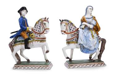 Baroque Delft Rider Pair Baroque Delft Rider Pair
