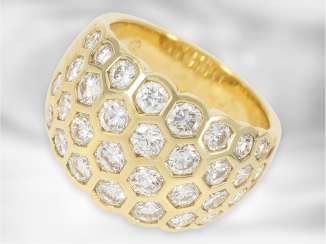 Bague moderne, très décoratif et plus large et Brillant Goldschmiedering, environ 2ct fine Brillante Bague moderne, très décoratif et plus large et Brillant Goldschmiedering, environ 2ct fine Brillante