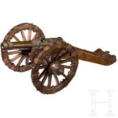 Model cannon with gun mount, Nuremberg, dated 1650 Model cannon with gun mount, Nuremberg, dated 1650