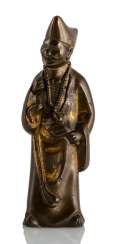 A Bronze sculpture of a zen Buddhist monk Daoji A Bronze sculpture of a zen Buddhist monk Daoji