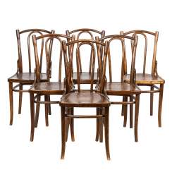 FOLGE VON SECHS THONET-STÜHLEN FOLGE VON SECHS THONET-STÜHLEN