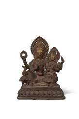A BRONZE GROUP OF LAKSHMI NARAYANA A BRONZE GROUP OF LAKSHMI NARAYANA