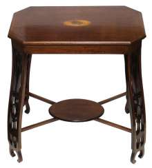 Side table with marquetry. Side table with marquetry.