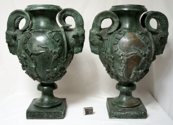 Outdoor vases, 2 PCs, bronze Outdoor vases, 2 PCs, bronze