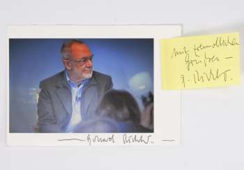 RICHTER, Gerhard: view map with original signed Post-it RICHTER, Gerhard: view map with original signed Post-it