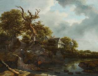 Ruisdael, Jacob Isaackszoon van. Landscape with house and dovecote. Ruisdael, Jacob Isaackszoon van. Landscape with house and dovecote.
