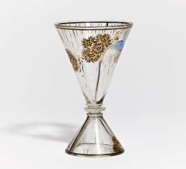 Chalice vase with chinoisem decor Chalice vase with chinoisem decor