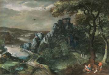 Wide landscape with a castle on a hill Wide landscape with a castle on a hill