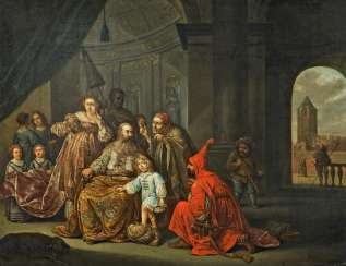Koninck, Salomon. Moses occurs on the crown of the Pharaoh. Koninck, Salomon. Moses occurs on the crown of the Pharaoh.