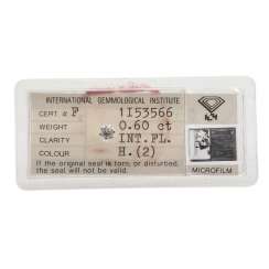Brillant 0,60 ct., IF/ H laut IGI Expertise, Brillant 0,60 ct., IF/ H laut IGI Expertise,