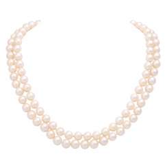 Beads necklace 2 rows beautiful jewelry clasp Beads necklace 2 rows beautiful jewelry clasp
