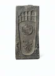 A RARE GREEN SCHIST BUDDHAPADA A RARE GREEN SCHIST BUDDHAPADA