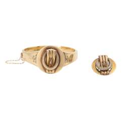 Demi-Parure consisting of bracelet and brooch, Demi-Parure consisting of bracelet and brooch,