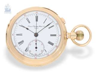 Pocket watch: complex Geneva pocket watch with 5 minute-Repetition and Chronograph, made for the American market, Timing & Repeating Watch co, Geneva, circa 1910 Pocket watch: complex Geneva pocket watch with 5 minute-Repetition and Chronograph, made for the American market, Timing & Repeating Watch co, Geneva, circa 1910