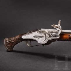 Long gun wheel-lock with automatic security system, Ferlach/A to 1640-50 Long gun wheel-lock with automatic security system, Ferlach/A to 1640-50