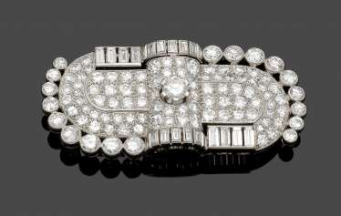 Elegant Art Deco-Diamantbrosche Elegant Art Deco-Diamantbrosche