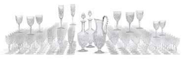 A ST. LOUIS 'FLORENCE' PATTERN CUT-GLASS PART TABLE-SERVICE A ST. LOUIS 'FLORENCE' PATTERN CUT-GLASS PART TABLE-SERVICE