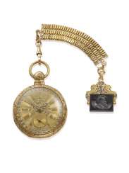 G.W. ROBINSON, 18K GOLD OPENFACE KEYWOUND LEVER WATCH MADE FOR THE SPANISH MARKET G.W. ROBINSON, 18K GOLD OPENFACE KEYWOUND LEVER WATCH MADE FOR THE SPANISH MARKET