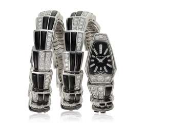 BULGARI DIAMOND AND ONYX 'SERPENTI' WATCH BULGARI DIAMOND AND ONYX 'SERPENTI' WATCH